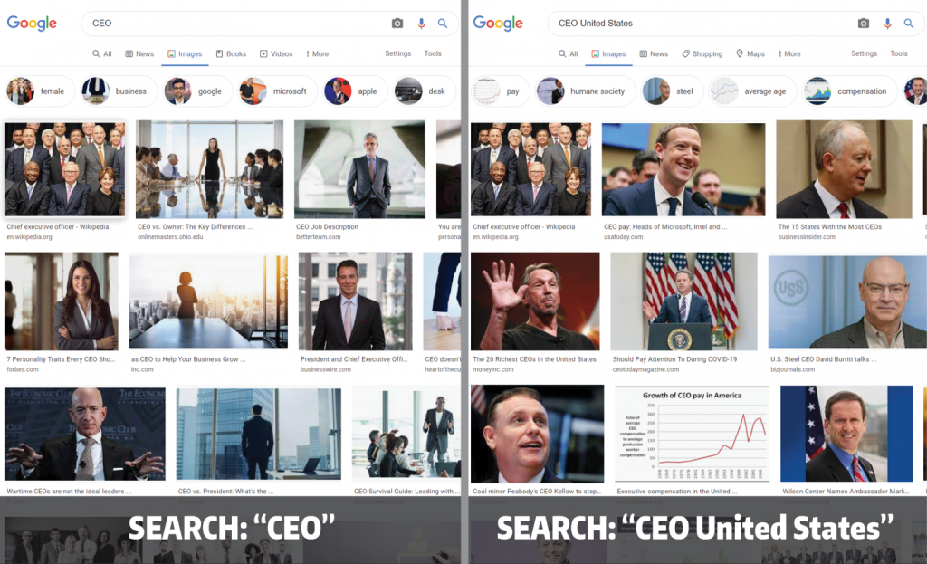 Figure 3. The image search results of “CEO” on Google (Feng & Shah, 2022)