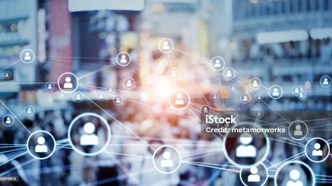 People communication network concept. Social media.