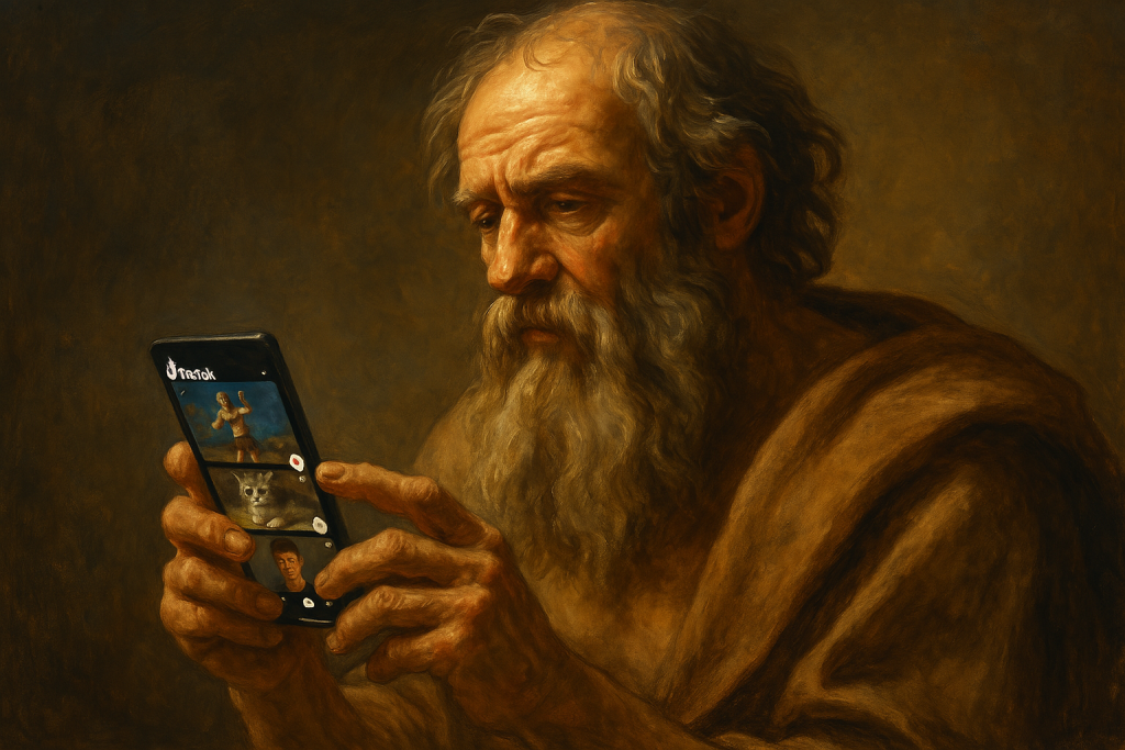 Imagine Diogenes using TikTok.
Generated by ChatGPT